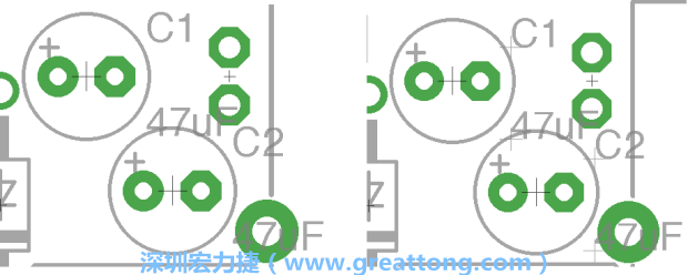 如果你尚未使用「分離工具（Smash Tool）」將所有的名稱和量值標(biāo)簽從各自對(duì)應(yīng)的元件上分離，你將會(huì)發(fā)現(xiàn)你無(wú)法從元件上獨(dú)立地移動(dòng)一個(gè)尚未進(jìn)行分離的標(biāo)簽（如左下圖所示），但是對(duì)于已經(jīng)執(zhí)行過(guò)分離的元件（如右下圖所示）來(lái)說(shuō)，它們的標(biāo)簽都可以獨(dú)立地操作。