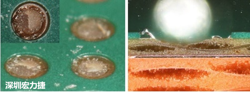 圖15-冷球拉力試驗后，C材料的橫截面?zhèn)纫晥D