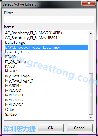 若要存到另外一個library 里， 要點選在File->Current library 重新再選擇Active Library， 就可以點選 File->Save Module in Acitve library 