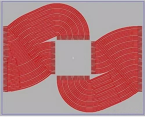 (中間)任意角度布線不僅有助于縮短導(dǎo)線長度，而且在確保滿足所有要求的同時(shí)占用更小的面積；